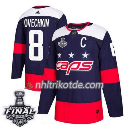 Washington Capitals Trikot Alex Ovechkin 8 2018 Stanley Cup Final Patch Adidas Stadium Series Authentic - Herren